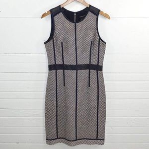 Club Monaco Tweed & Leather Dress